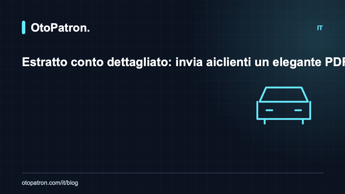 Estratto conto dettagliato: invia ai clienti un elegante PDF con un clic