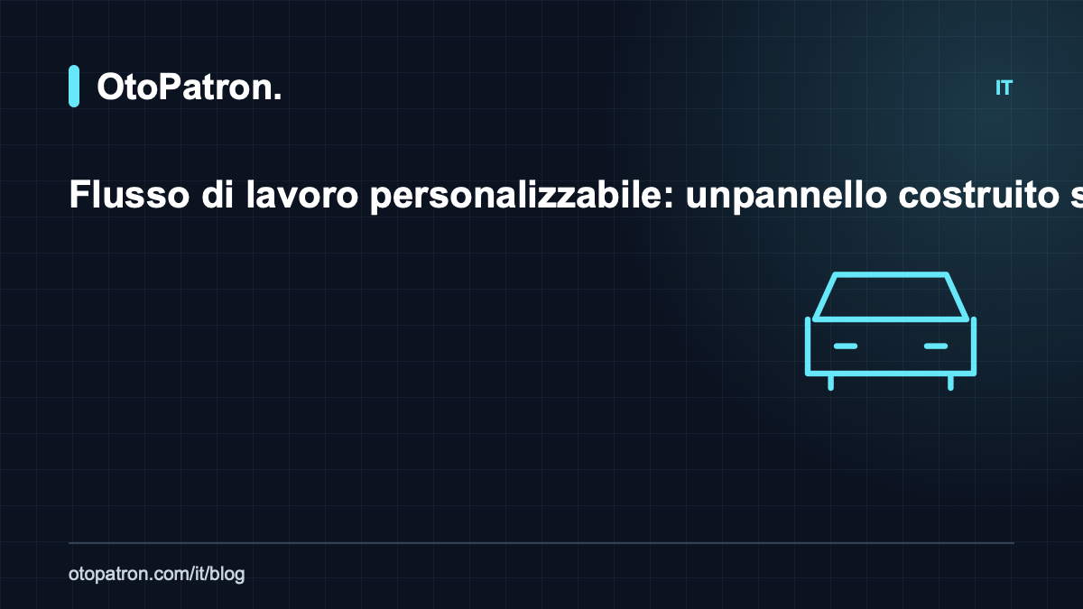 Flusso di lavoro personalizzabile: un pannello costruito sulle esigenze della tua attività