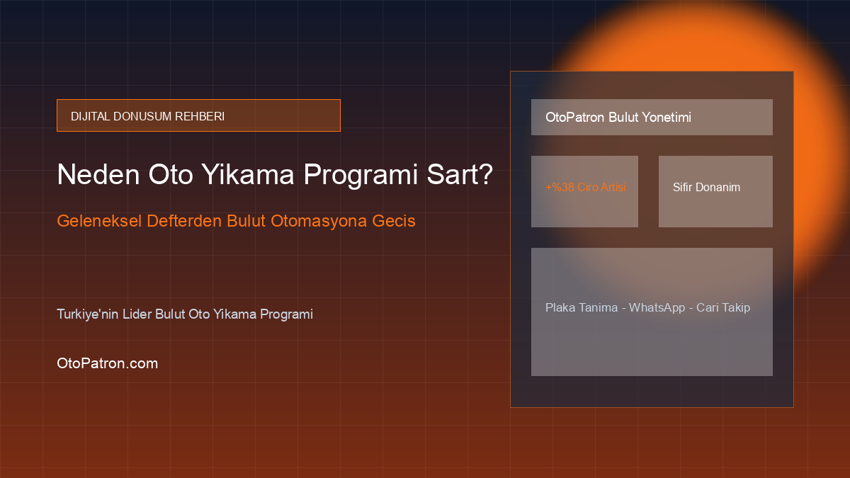 Oto Yıkamalarda Neden Oto Yıkama Programı Şart? Geleneksel Defterden Dijitale Dönüşüm