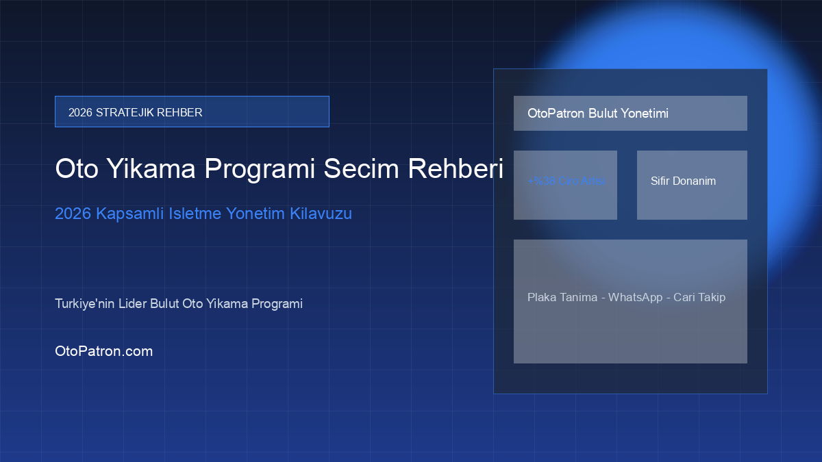 Oto Yıkama Programı Seçim Rehberi: 2026'da İşletmenizi Büyütecek En Kapsamlı Kılavuz